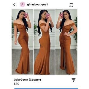 Gala Gown (Copper), New w/o Tags, Large